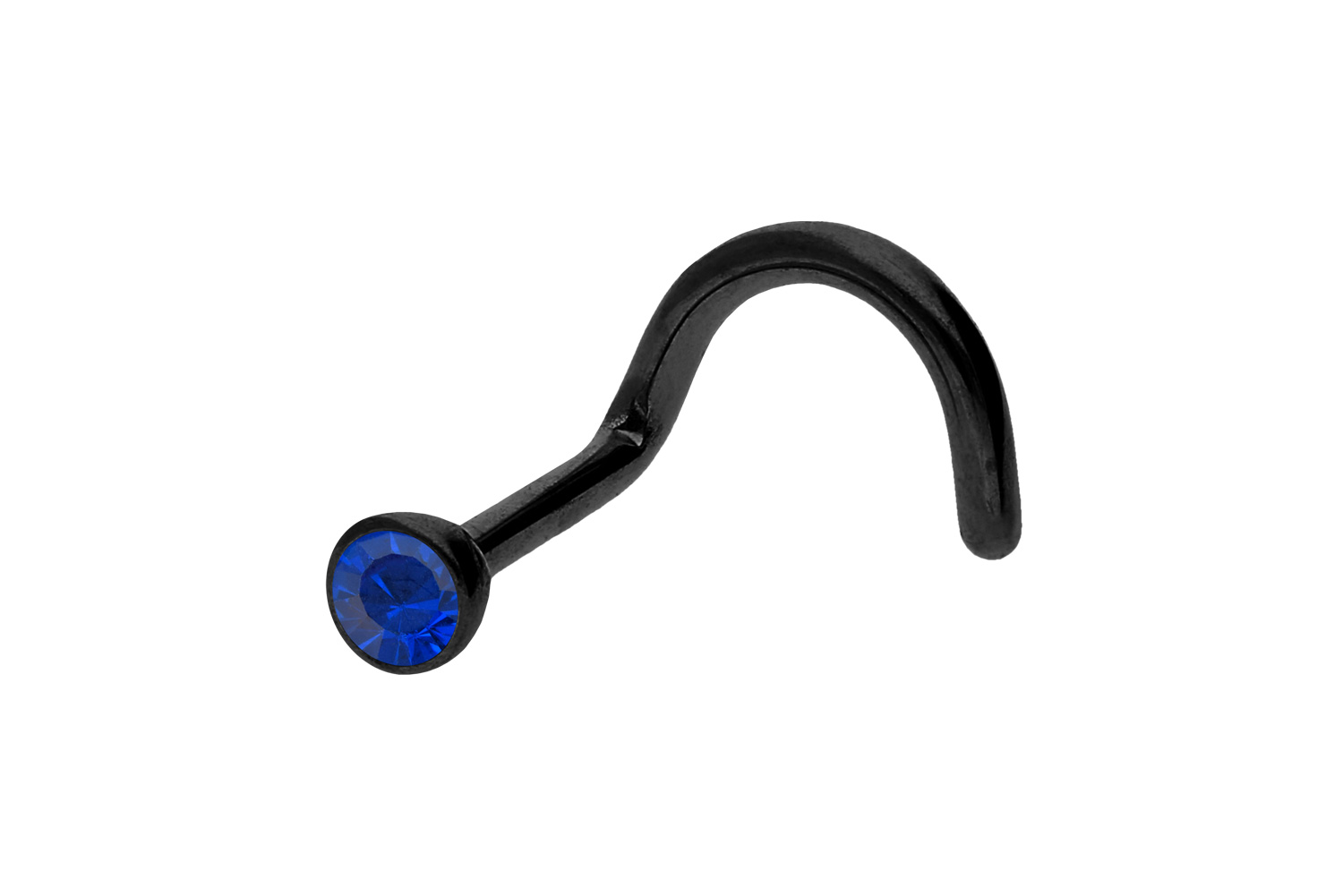 Chirurgenstahl Nasenstecker Nasenpiercing Spirale KRISTALL ++SALE++